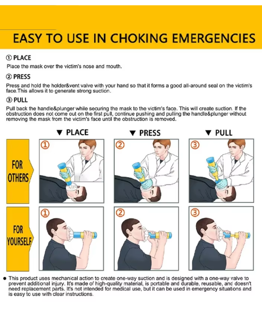 AirLung™ | Directe Hulp bij Verstikking, Altijd Binnen Handbereik