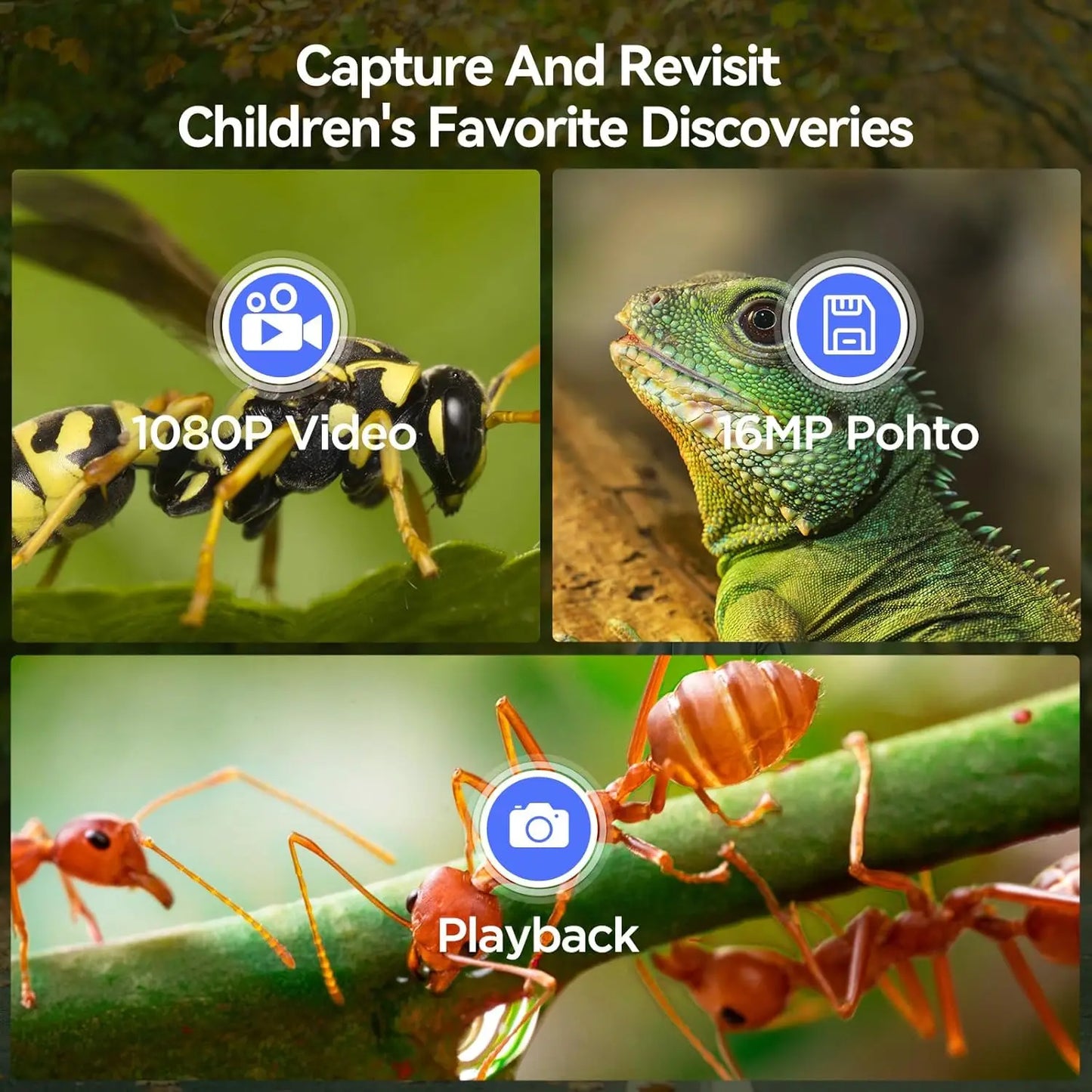 TOMLOV Draagbare Microscoop – 1000X Vergroting .