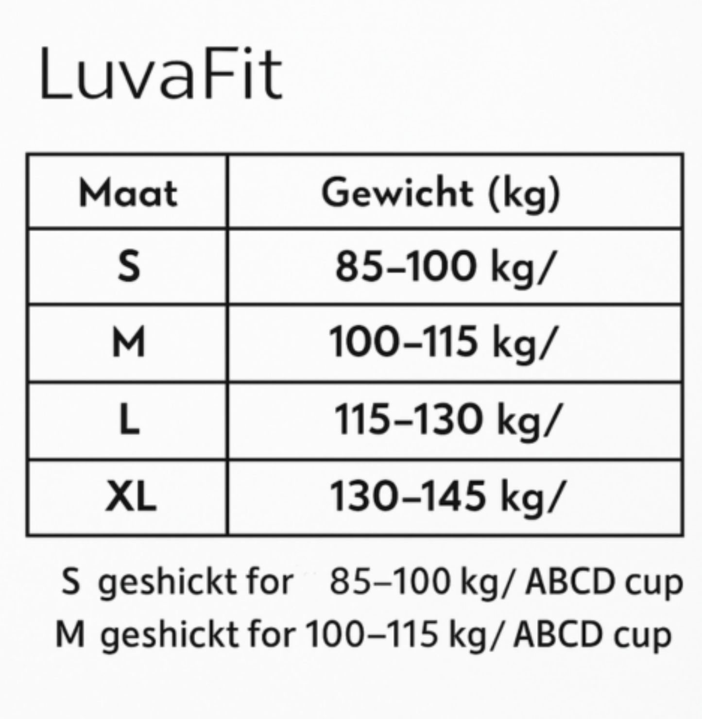 LuvaFit|Ondersteunt uw houding en biedt ongekend draagcomfort.