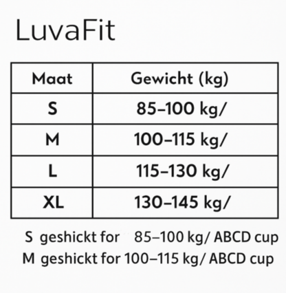 LuvaFit|Ondersteunt uw houding en biedt ongekend draagcomfort.